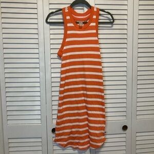 Mountain Hardware Orange And White Striped Sleeveless Mini Dress Size S/P